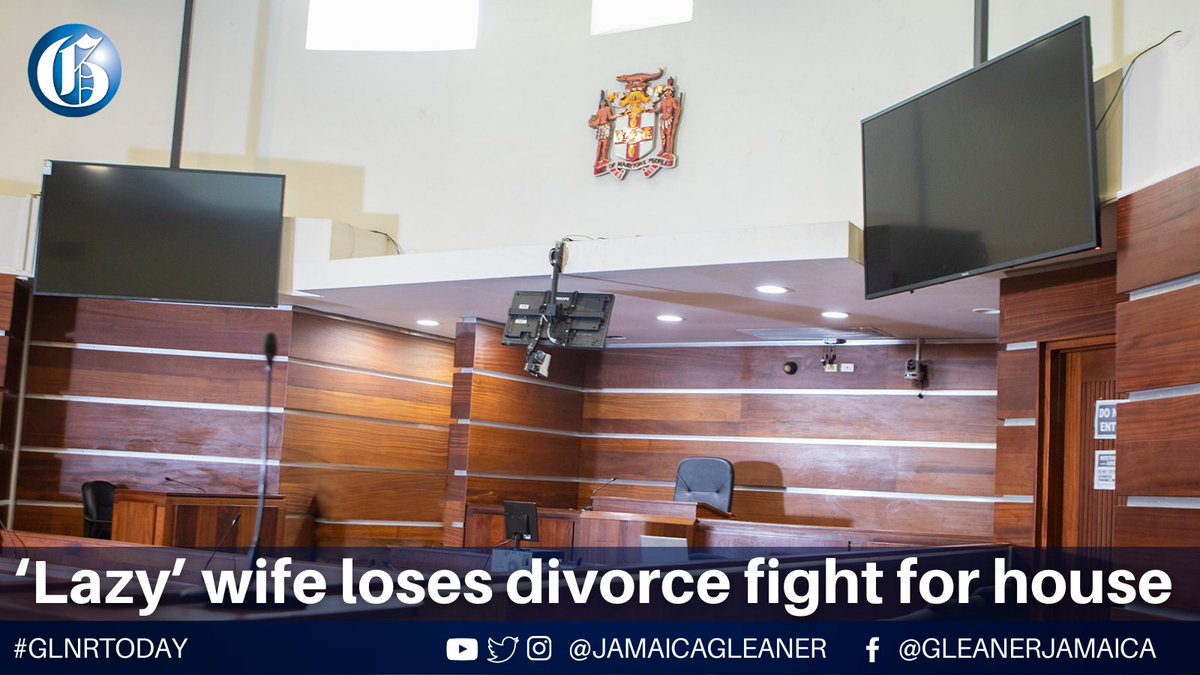 A St Catherine housewife who took her ex-husband to court for an equal share in a house that he had bought before their marriage was left empty-handed.

Read more: jamaica-gleaner.com/article/lead-s… #GLNRToday