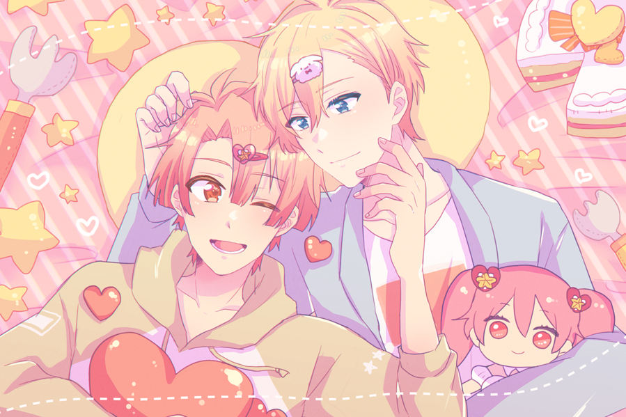 「末永くお幸せに…💛🙏🏼🧡
#ナギみつ真ん中バースデー 」|六りく🦘のイラスト