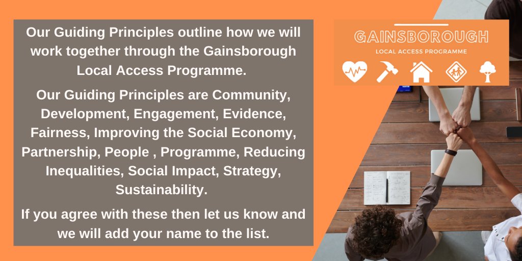 We have a new set of Guiding Principles that outline how we want to work in Gainsborough. Have a look and let us know if you want to sign up to them. You can find out more at g-lap.com/guiding-princi…