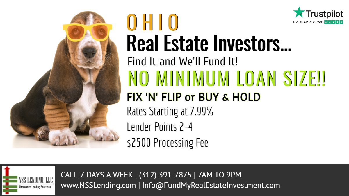 NSSLending's tweet image. Hard to Fund Deals? That's Our Specialty!
Read What Our Customers Are Saying About Us!
TrustPilot.com/Review/NSSLend…
#ohiorealestate #ohiorealtor #realestateinvesting