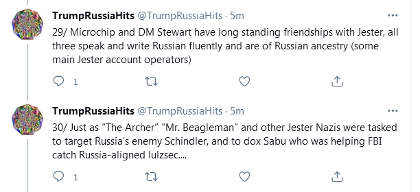 Microchip is neo-nazi shithead. He has never been "friends" with Jester. Doug Stewart can speak for himself. Jester doesn't speak or write Russian without Google translate. Jester is the only person who has ever operated his account. There still is no Jester Group.