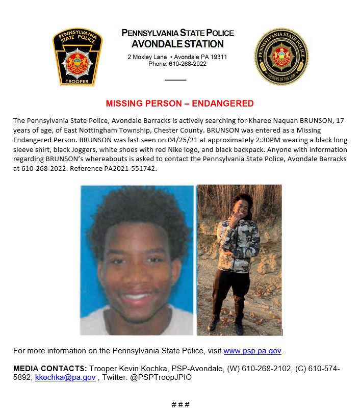 PSPTroopJPIO's tweet image. ***MISSING JUVENILE*** Chester County residents, please be on the look out for the pictured juvenile.  Anyone with information regarding his whereabouts is asked to contact PSP-Avondale at 610-268-2022. ⬇️⬇️⬇️