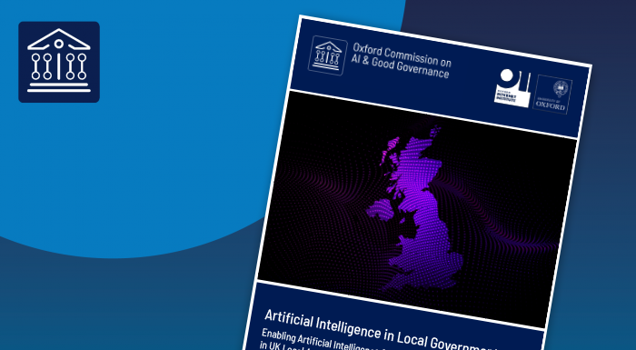 Oxford Internet Institute (@oiioxford) on Twitter photo New #OxCAIGG report ‘Artificial Intelligence in Local Government’ by Thomas Vogl <a href="/oiioxford/">Oxford Internet Institute</a> explores use of #AI in local government bit.ly/3tUS7i2 New #OxCAIGG report ‘Artificial Intelligence in Local Government’ by Thomas Vogl <a href="/oiioxford/">Oxford Internet Institute</a> explores use of #AI in local government bit.ly/3tUS7i2