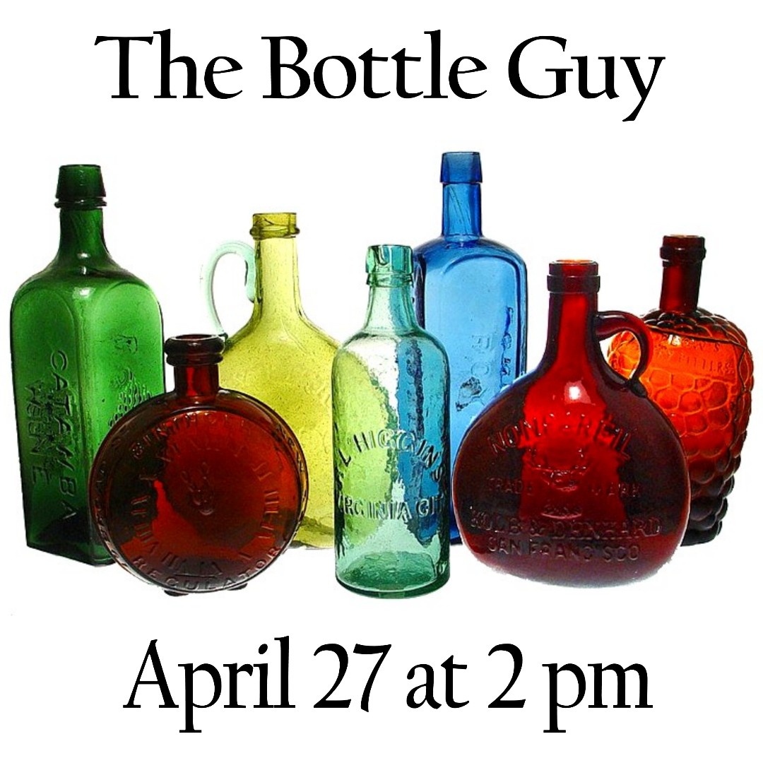publibann's tweet image. The Bottle Guy
Tuesday, April 27 at 2 pm.
Collector, Jake Smith, will share the stories behind bottle collecting and share some of his own collection. The public is invited to the 6th Annual Lincoln Bottle Show, June 12, 2021 at the Lincoln Civic Center. FREE!