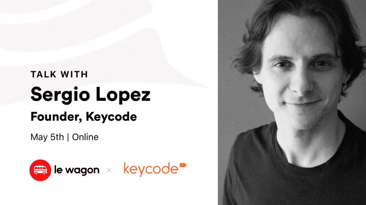 lewagonspain's tweet image. @sergiokeycode will share his know-how of the world of coding, products &amp;amp; marketing with us next week! 🤩

If you are starting your own project, learning to code or just want to listen to his fascinating story, join us online! 💻

Sign up here 👉 lew.ag/Talk-Sergio-Ke… 👈