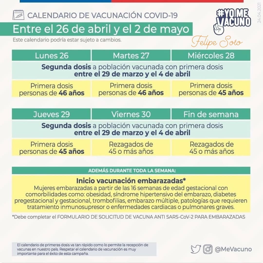 SotoQuilpue's tweet photo. Buenos días Quilpuein@s y Bellotin@s‼️
Hoy PCR GRATUITO en 2 puntos
📌Sede Villa Olimpica Oriente de 10:00 a 14:00 horas 
📌Plaza Eugenio Rengifo #Quilpué de 10:00 a 19:00 horas

PROGRAMA DE VACUNACIÓN SEMANAL💉#covid_19 e #Influenza. Les deseo una excelente y bendecida semana🤗 https://t.co/PdFPglNhUF