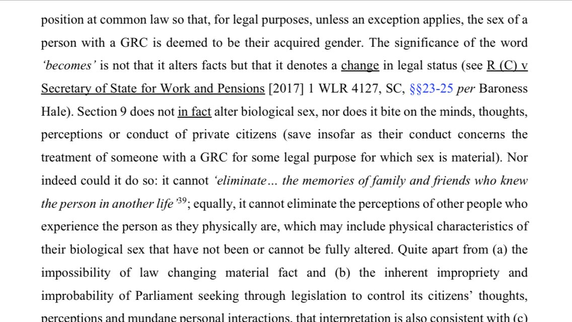 Gender recognition laws do not regulate the speech & behaviour of private citizens