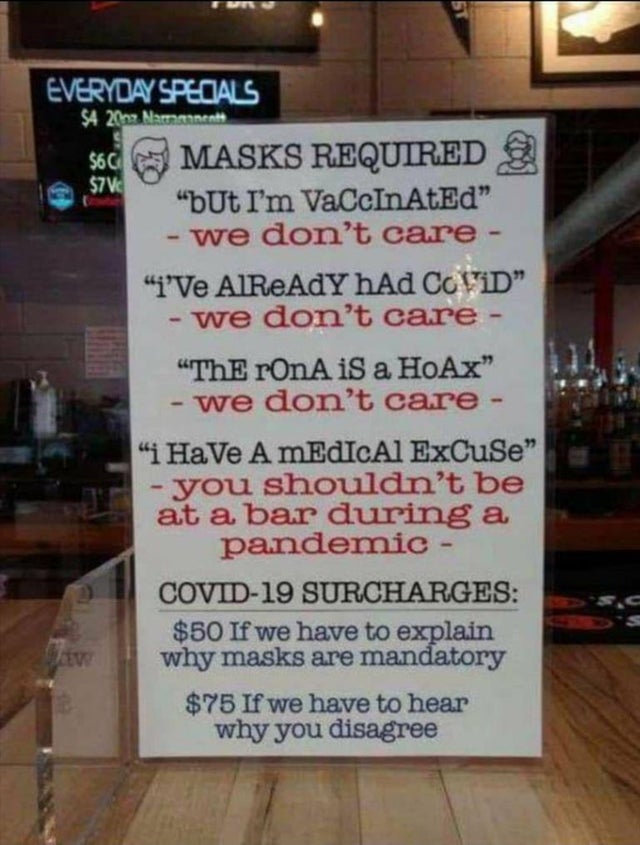Their bar, their rules