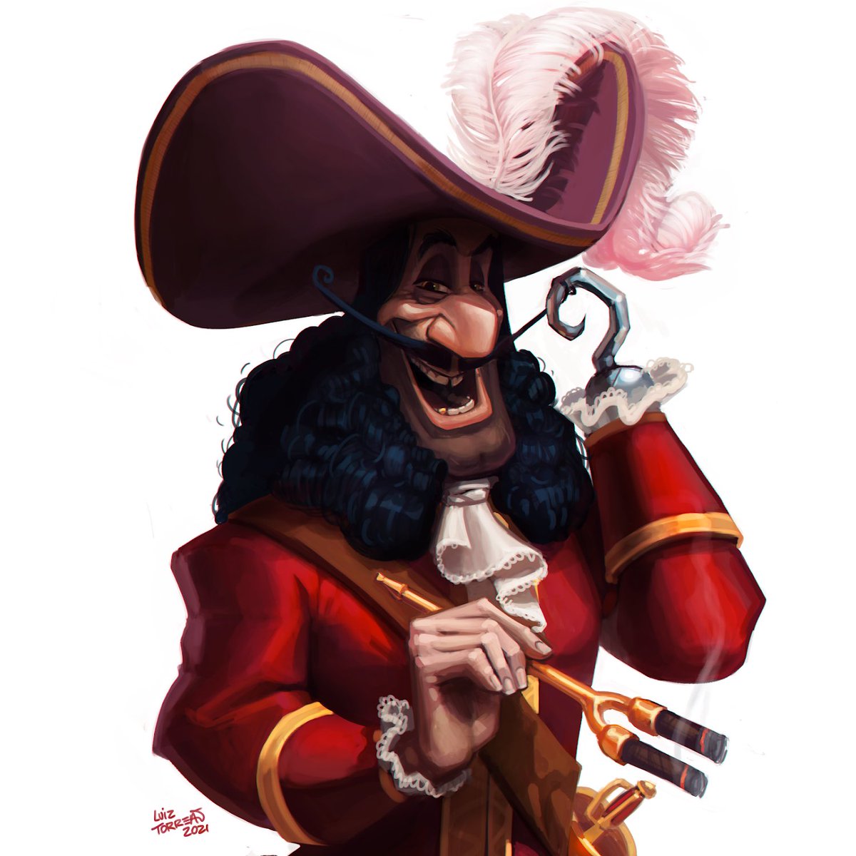 Captain Hook (Capitão Gancho)🪝#Disney #fanart #disneyvillain