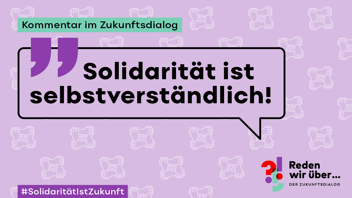 redenwirueber's tweet photo. Nicht nur für diese Teilnehmerin im Zukunftsdialog, sondern auch für den DGB und seine Gewerkschaften! Deshalb feiern wir jedes Jahr den 1. Mai. Bist du in diesem Jahr analog oder digital dabei? https://t.co/Oub0beH8a5

#SolidaritätIstZukunft https://t.co/ow9UbnFy9i