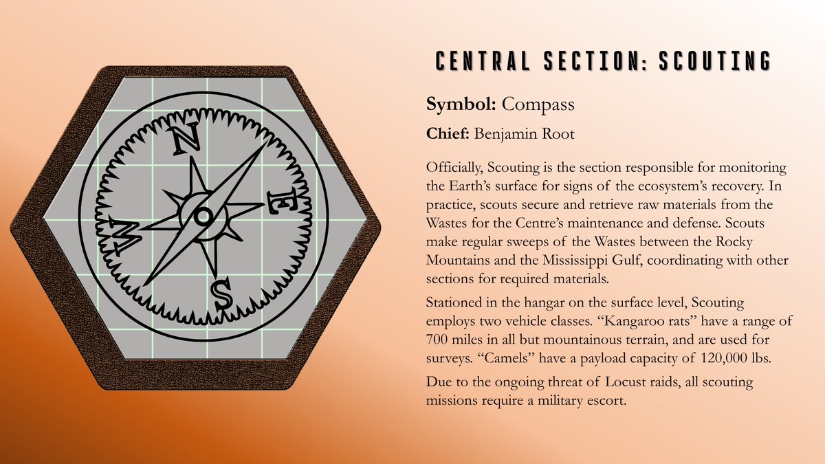 Scouting was the first section to encounter the Locusts. One camel was destroyed by the nomads, prompting Tree's log-in to Veridor. By the time Ewan reached combat readiness half a year later, a second transport had been destroyed.