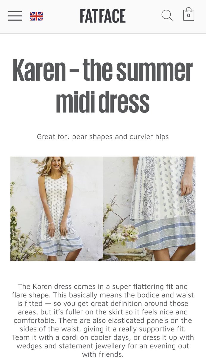 VHellawell's tweet photo. @FatFace bring back The Karen Dress https://t.co/e2QxRPWKbq