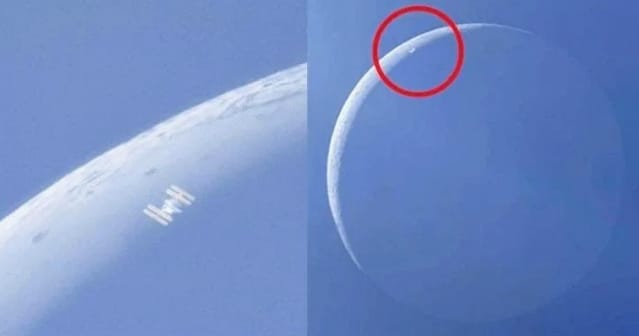 Himjal's tweet photo. #Astrophotographer #AndrewMcCarthy has captured #InternationalSpaceStation passing by in front of  #moon. Both the Moon and the #ISS look rather faded as they  have been captured while being caught in a rather overpowering sunbeam👇 @yousuckMZ #dearMoon #dearMooncrew #Artzyme https://t.co/n874gK6ExT