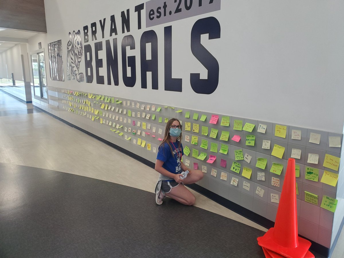 We are all about kindness at Bryant! Loving this wall of compliments our Kindness Crew created today! #bengalpride #bethelegacy <a href="/PwFlores/">Dr Penelope Flores</a>