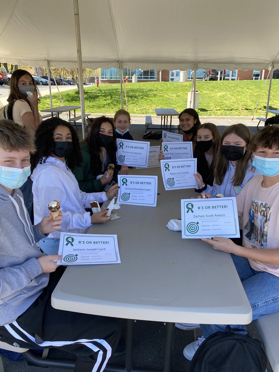 lyons_barton's tweet photo. B’s or Better/ On a Roll Celebration for our Freshmen (cohort 1).  Ice cream and certs.  A little cold but proud of these 9th graders!    @pvcivitello @JFlynnMHS @GcFenn @l_watson714 @MissBarnicle @WhereisBishop @MaloneyMemos @straubmhs @ctrisenetwork https://t.co/TgKbrH5m0q