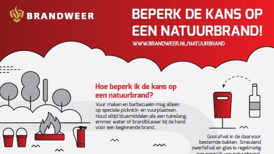 🌱🌻| Het is al langere tijd droog in onze regio waardoor het risico op #natuurbranden hoog is. Wees daarom extra #alert als je de natuur in gaat. Lees hier hoe je de kans op een natuurbrand kunt beperken: brandweer.nl/brandveilighei…
