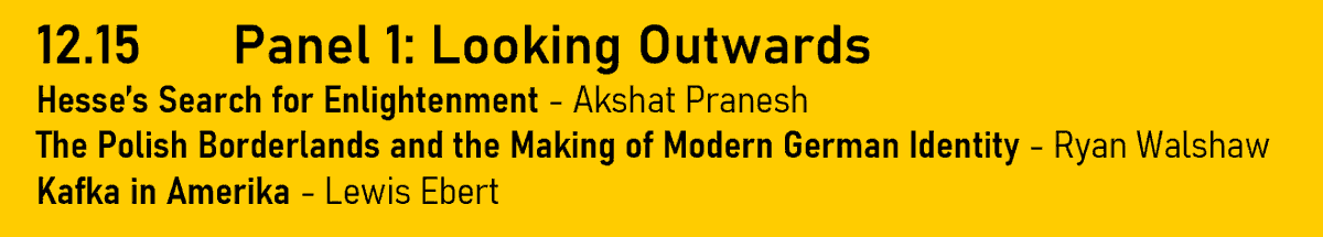 ogsymposium2021's tweet photo. We can't wait for Panel 1 - Looking Outwards - of Friday's conference  including talks on Hermann Hesse's search for Enlightenment, how the Polish borderlands influenced modern German identity, and a look at Kafka's novel "Amerika". Sign up now at https://t.co/4d5gnJX4rC https://t.co/o3LacQyDsi