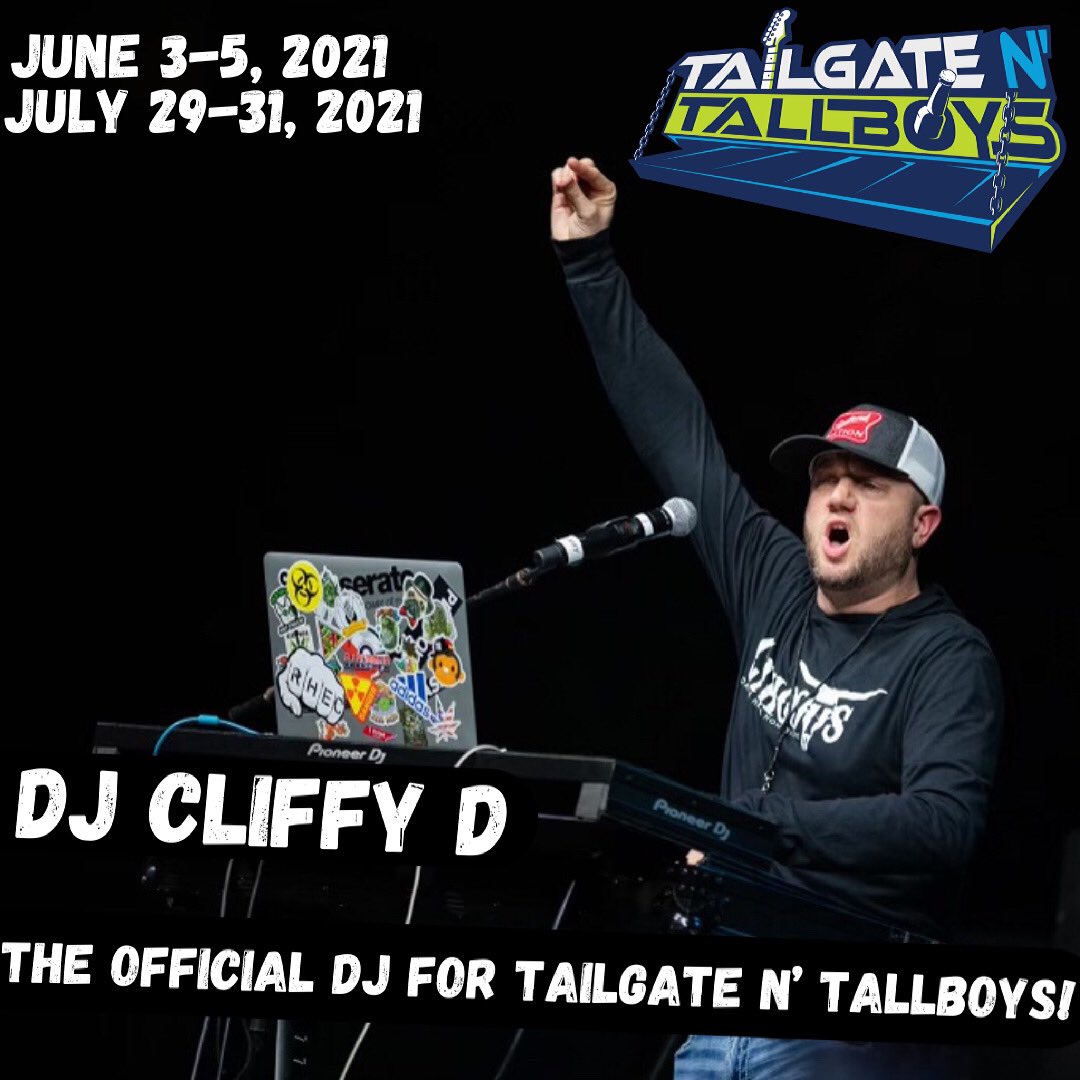 Have you heard? Dj CIiffy D is the OFFICIAL Tailgate N’ Tallboys Dj/Host! 🔥 He’ll be at both Peoria AND Taylorville this year! 🤘🎶 

Don’t miss out on the fun!
🎟 Tailgatentallboys.com