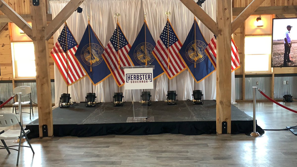 Checking in from just outside Fremont ahead of  @CWHerbster’s formal announcement for the 2022 Republican gubernatorial nomination.