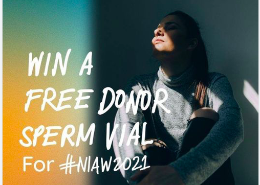 Voor zij die geloven dat donorconceptie ethisch is: een nieuw dieptepunt werd bereikt. Er valt sperma/een kind te winnen #donor #donorconceptie #donorkind #sperma #spermabank #industrie #B2C