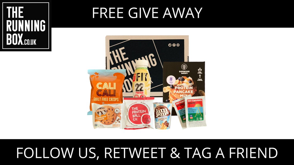 **FREE GIVE AWAY!**

For a chance to win a free Running Box  
• Follow us • Retweet • Tag a friend 

Winner announced on Thu 29/04/21 at 3pm