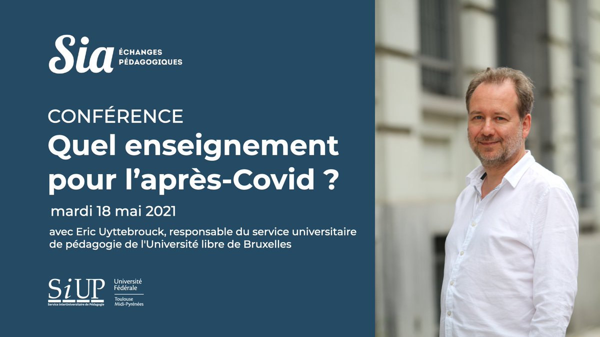 Le Covid a bouleversé les habitudes d'enseignement. Et après ? Le service de pédagogie d'<a href="/Univ_Toulouse/">Université de Toulouse</a> propose aux enseignants &amp; chargés de mission pédagogique des établissements membres de l'Université fédérale une conférence en ligne le 18 mai, à 10h ➡️ bit.ly/2PndEB0