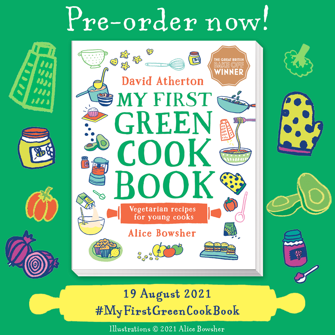 We are delighted to share the cover of My First Green Cook Book by <a href="/nomadbakerdavid/">nomadbakerdavid</a>, illustrated by <a href="/abowsh/">Alice Bowsher</a>!

Publishing 19 August 2021. Pre-order from all good booksellers!

#MyFirstGreenCookBook
