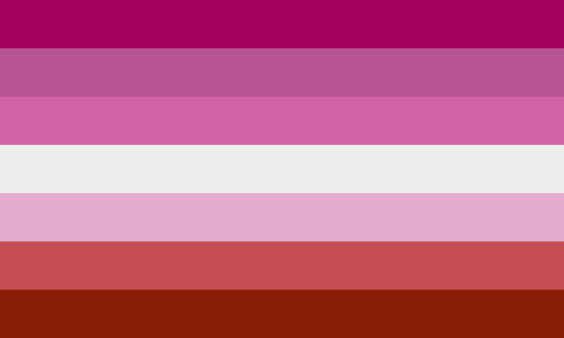 pay us $1000 every time you use the lipstick lesbian flag (left) instead of the correct one (right)