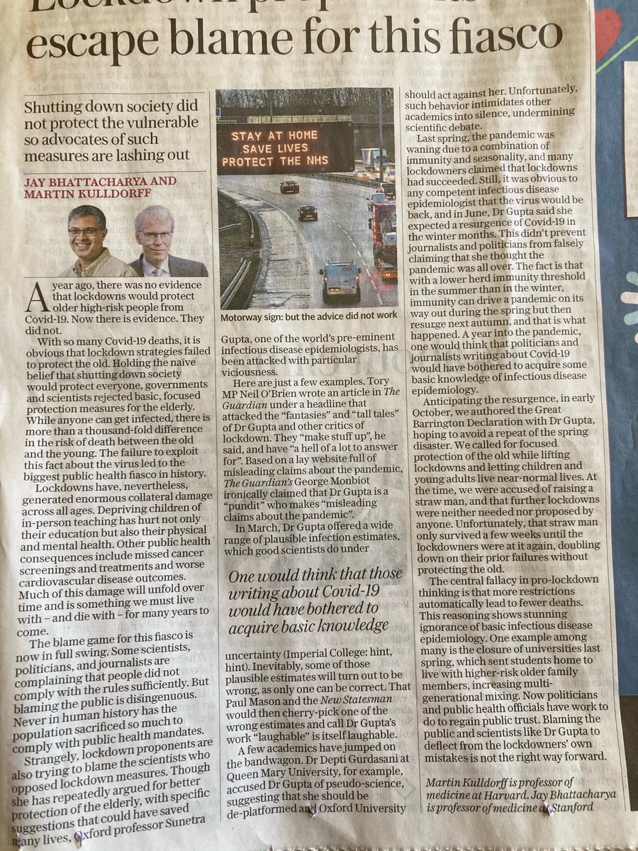 This is one of many accumulating examples of why coercive/lockdown strategies should been shunned and considered fringe. The collateral damage is huge and this ungrounded experiment should never be repeated. This opinion mirrors those of epidemiological heavy weights. 11/