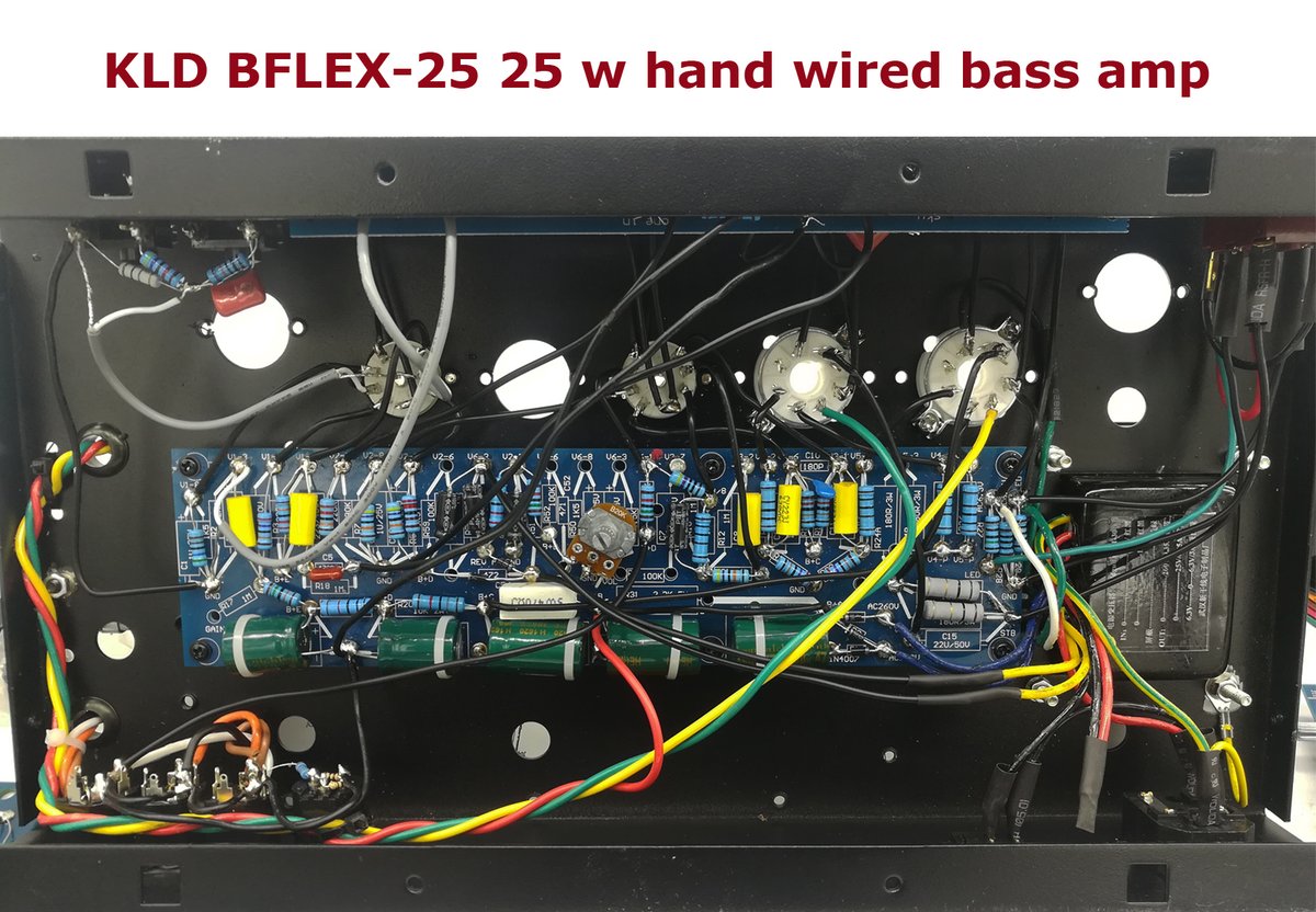 KLDguitaramp's tweet image. KLD BFLEX 25w tube bass ampilifier , 2x #12AX7, 2x #6L6 based on Ampeg