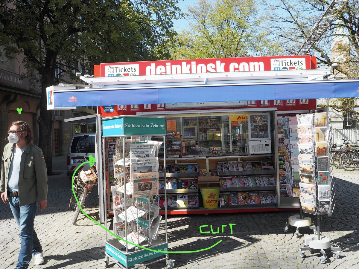 #curtDealer
Eine Fuhre unserer neuen Magazine curt #94 liegt beim beloved deinkiosk.com – Kiosk am Sendlinger Tor aus – links auf dem Lotto-Toto-Tresen. Take it!🤩

.