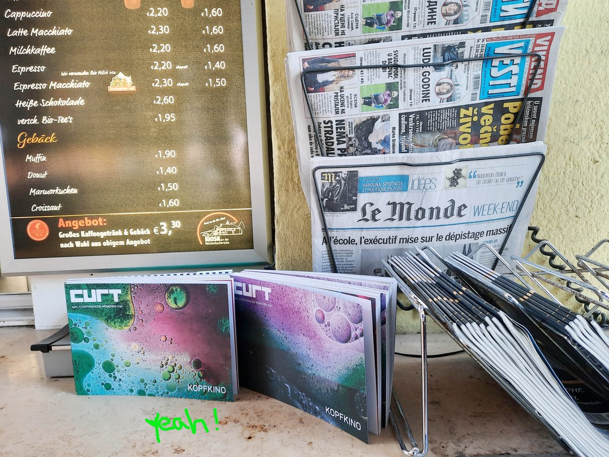 #curtDealer
Kiosk an der Reichenbachbrücke, seitlich, Kasse 2. 🙌