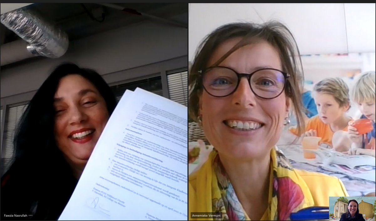 Vandaag tekenden <a href="/FNasrullah/">Fawzia Nasrullah</a> bestuurder van <a href="/pcou_willibrord/">PCOU Willibrord</a>  en Annemieke Vermunt directeur-bestuurder van BSO Oog in Al een intentieverklaring voor intensivering van de samenwerking tussen de 2e Marnixschool en BSO Oog in Al. Lees het bericht op pcouwillibrord.nl/actueel/2021/i…