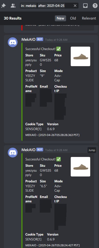 Light Cook Out On Yeezy Supply
Bots : <a href="/ValorAIO/">Valor</a> <a href="/VeloxBots/">Velox</a> <a href="/Dashe/">Dashe</a> <a href="/MEKRobotics/">MEKAIO</a> 
Proxies : @VisionProxies <a href="/LiveProxies/">Live Proxies</a> 
Server : 2 PCs / 2 Servers 
Group : <a href="/TheSiteSupply/">SiteSupply</a> 
ACO : <a href="/CakeACO/">Sneaky Concepts</a> <a href="/RadiantACO/">RadiantACO</a>
Ran Together With @FrostGen_  (Half &amp; Half)