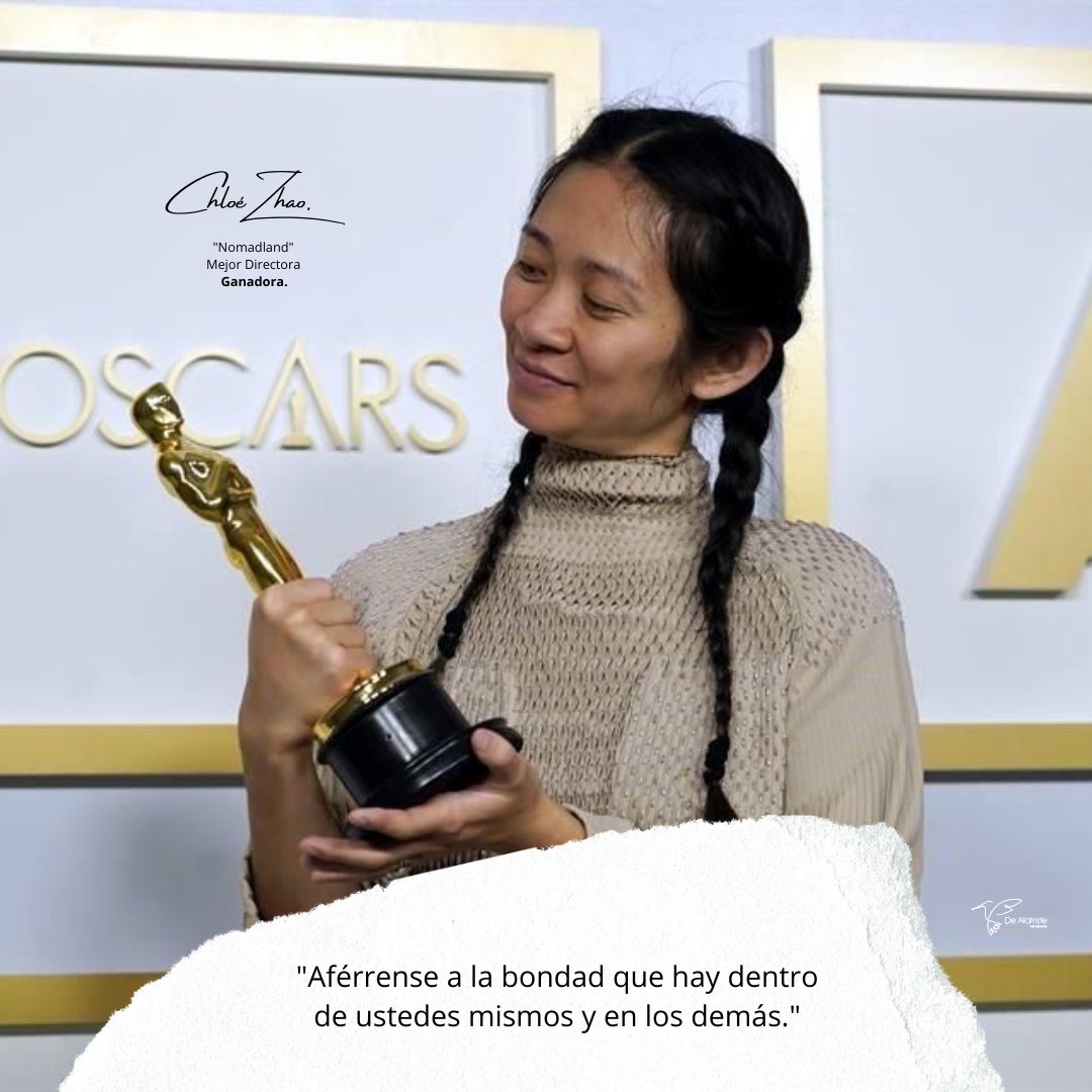 Empezamos la semana con una de las grandes frases de 𝐂𝐡𝐥𝐨𝐞́ 𝐙𝐡𝐚𝐨. 
Mejor Directora por “Nomadland”. 🎬

#chloezhao #nomadland #oscars #oscars2021 #bestdirector #MejorDirectora