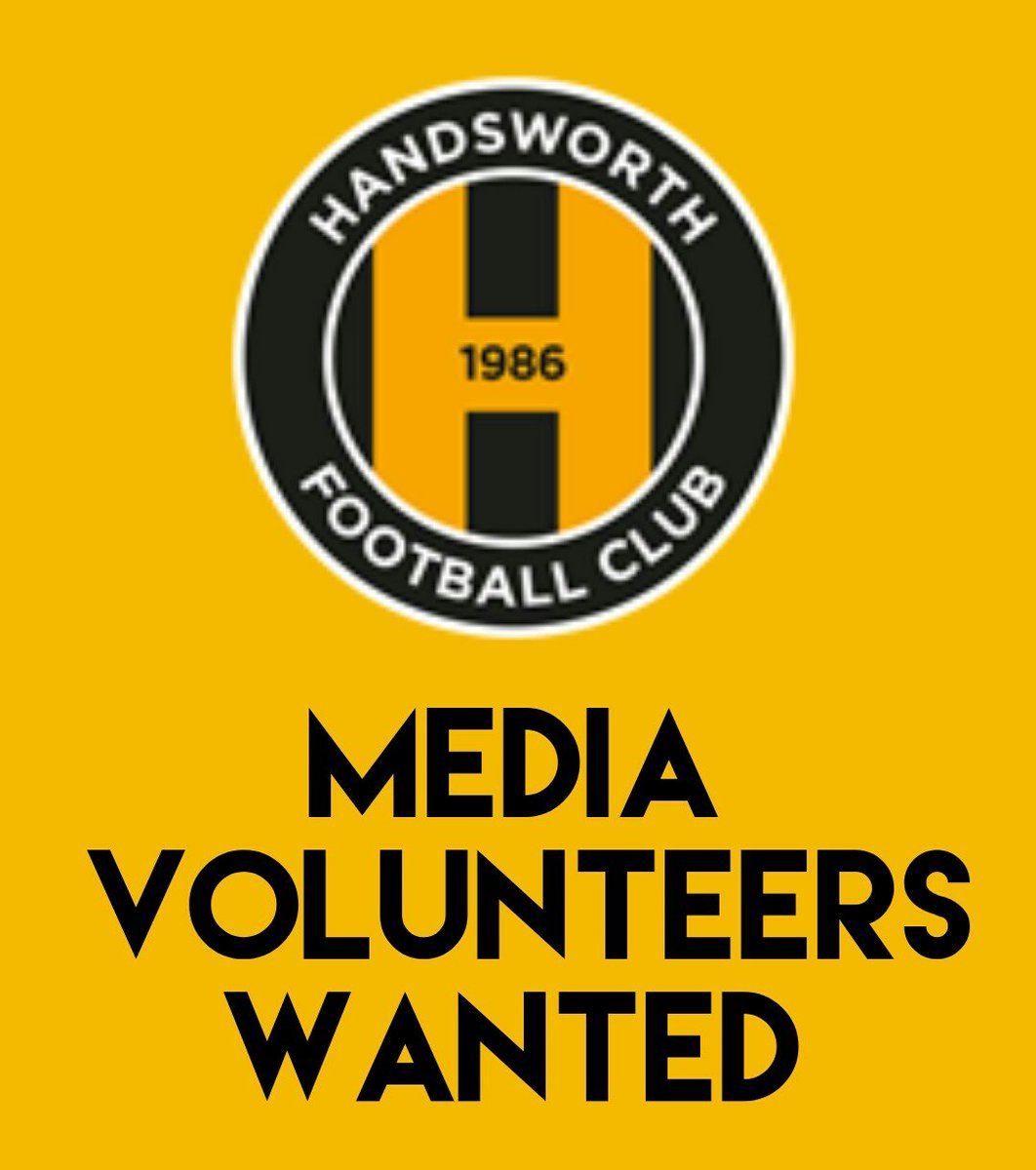 JOB KLAXON ALERT!! 
Handsworth FC's media team is looking for a new volunteer to help with live match tweets. Journalism experience required but not essential and a passion for the sport. 
If interested DM for more info. UTA 🧡🖤🧡🖤🧡🖤