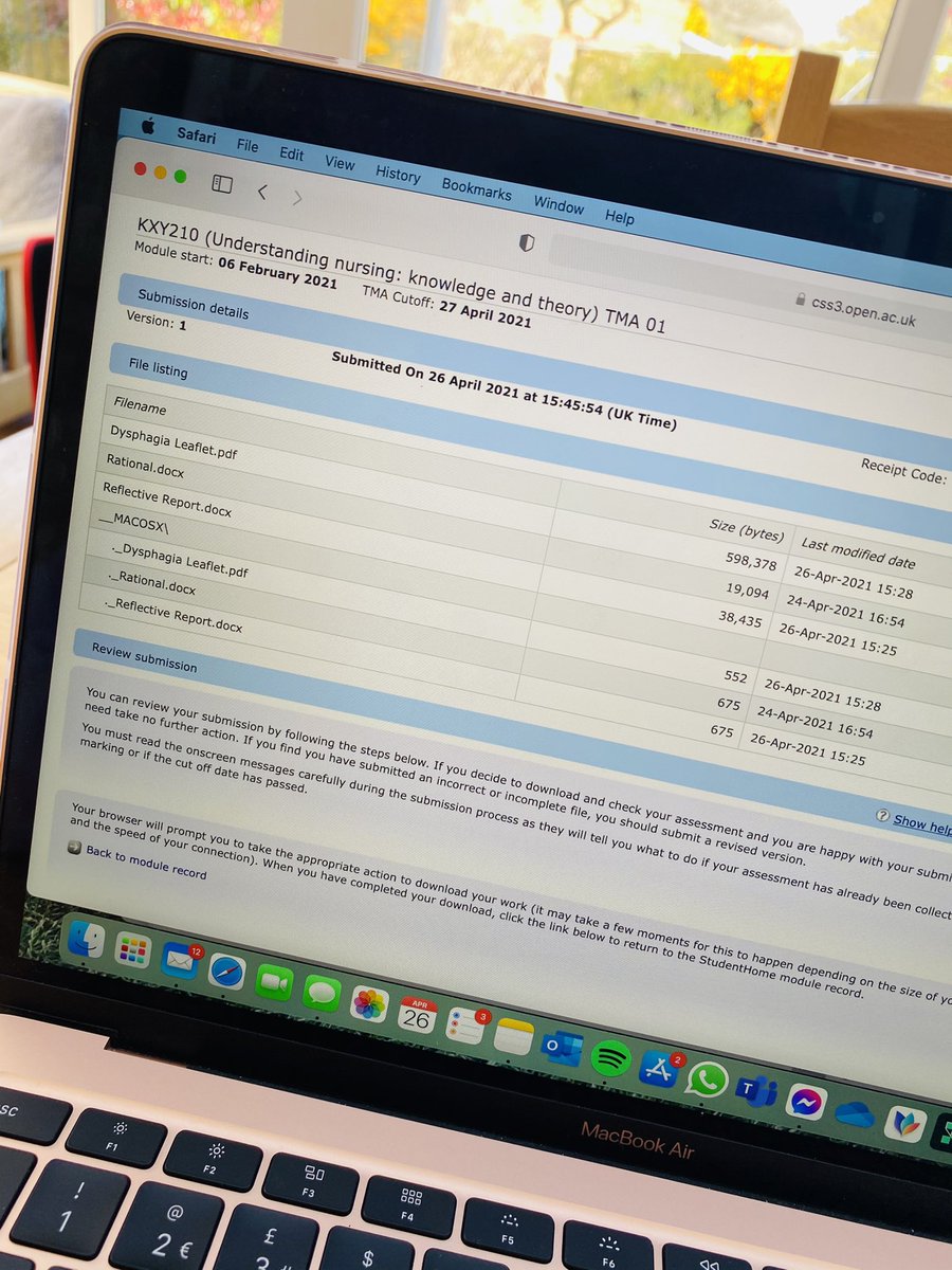 Courtney_RN23's tweet image. First assignment submitted 🥳
Now to grab a cuppa and continue to feel sorry for myself full of a stinking cold 🤧
@OpenUniversity #studentnurse #assignmentsubmitted