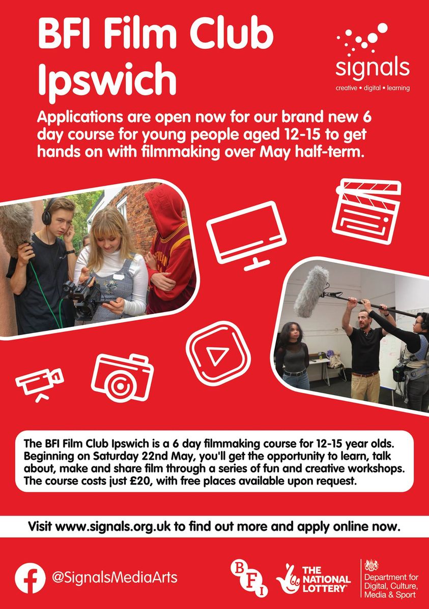 SloaneSquaredUK's tweet photo. #Filmmaking for 12-15 year olds during May half term in #Ipswich

https://t.co/m8GbqmrVQG https://t.co/QsUyFXkHE0