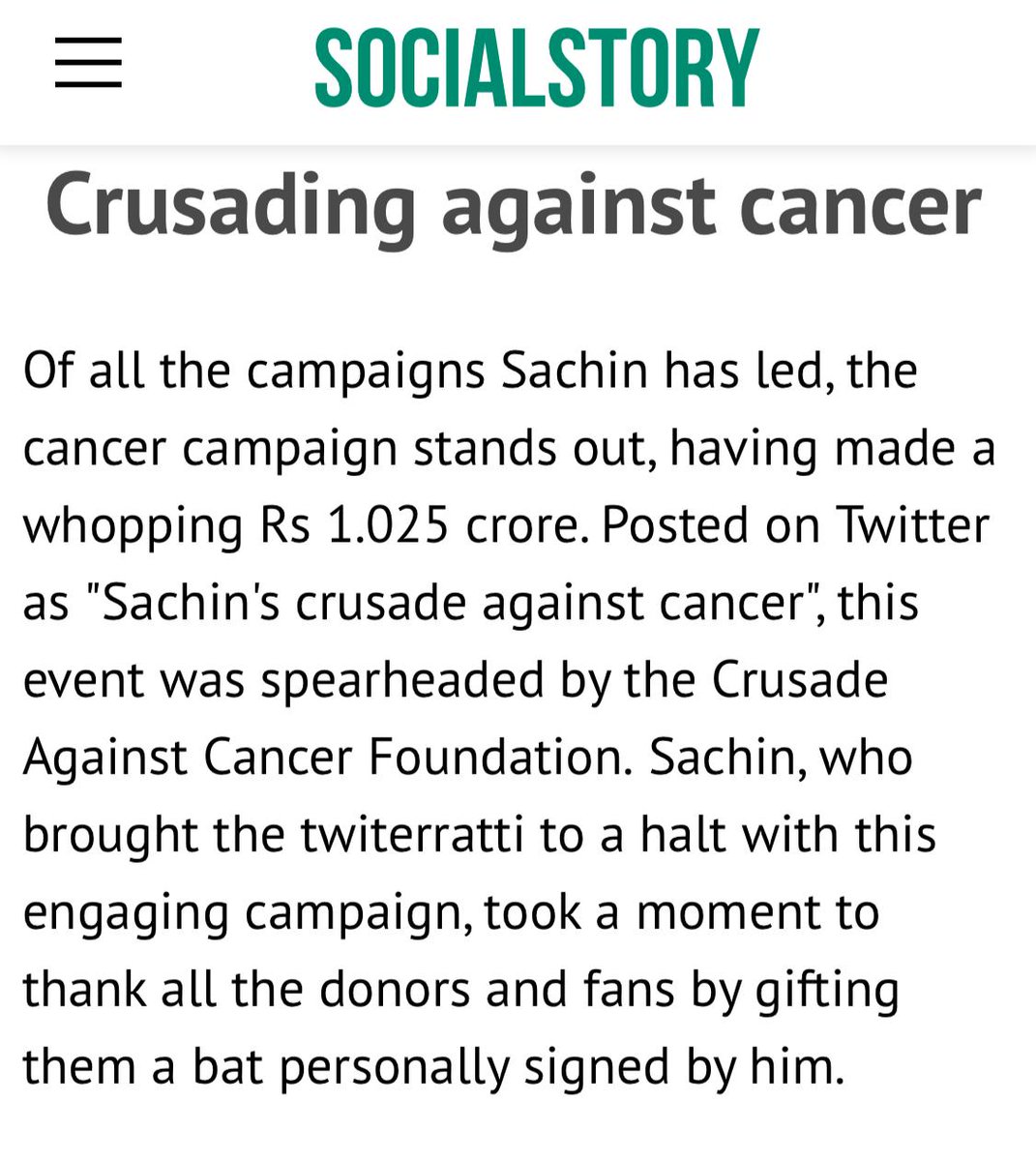 Crusading against Cancer!