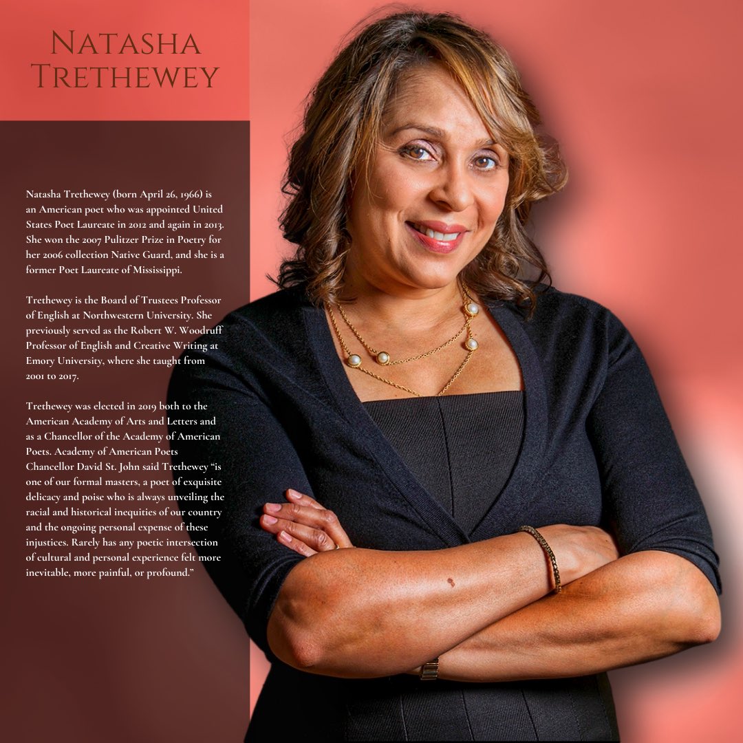 Happy birthday to Natasha Trethewey.  
 