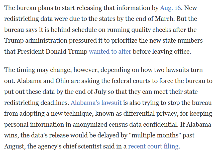 9. When will 2020 census data about race, ethnicity, age and sex, as well as population numbers for counties, cities, towns and other smaller areas, be released?