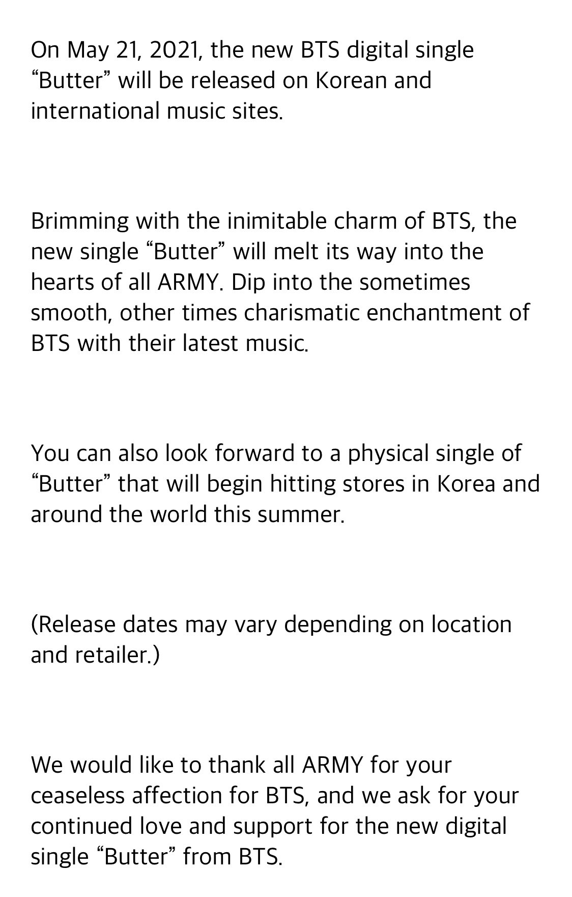 Bts Charts On Twitter Butter May 21
