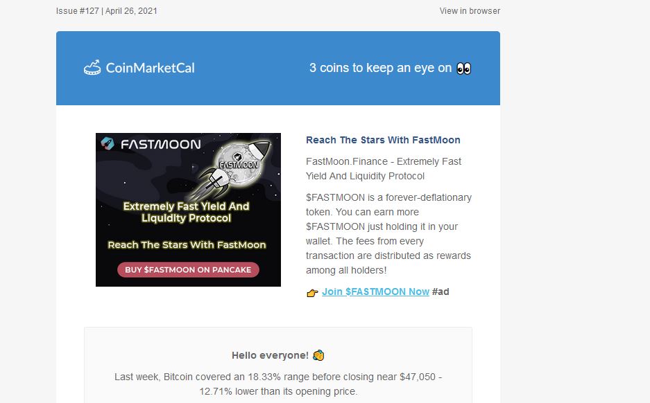 MarioAndro_ID's tweet image. According to CoinMarketCal #FASTMOON is one of the three coins to keep an eye on 👀 #CryptoNews #Crypto  #TokenSale