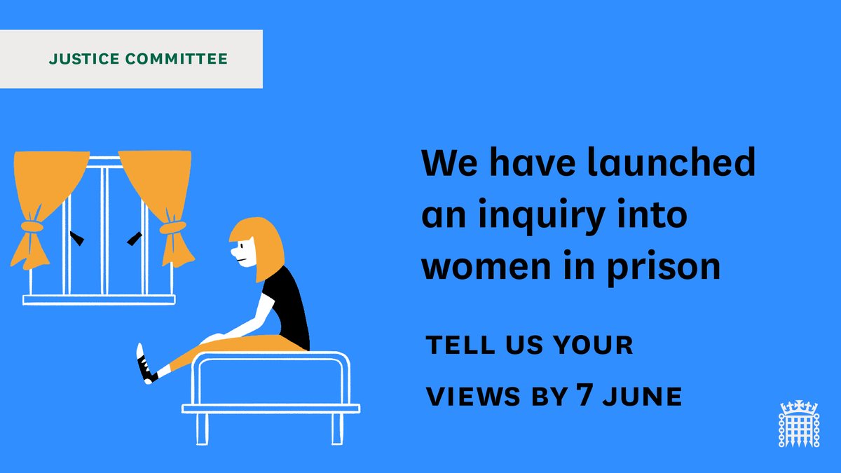Today we've launched a new inquiry into women in prison. To find out more, including how to submit evidence by 7 June 2021, visit our website here 👇

committees.parliament.uk/work/1211/wome…