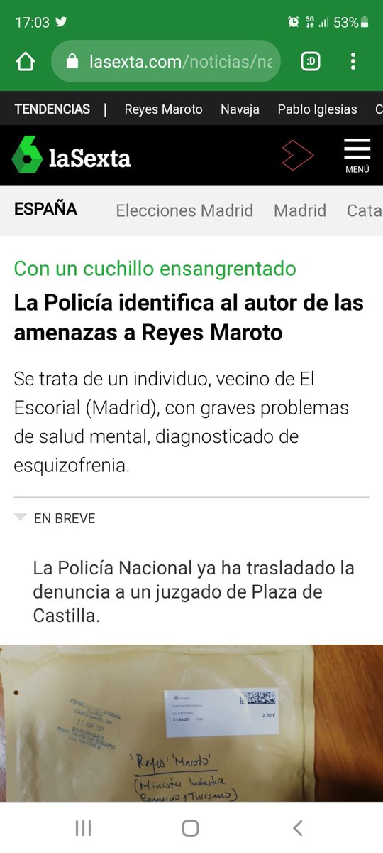 Hola Pablo. La ‘amenaza fascista’ resulta que era una persona con problemas de salud mental.

Aunque a vosotros eso os da igual, porque en los países comunistas no les tratan, les encierran.