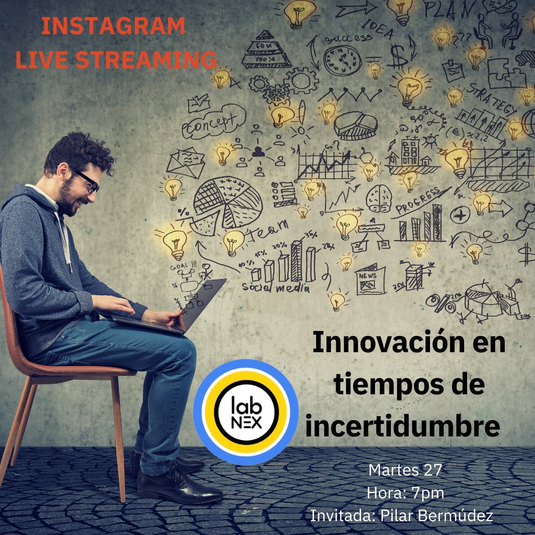 Te invitamos al Instagram Live (@labnex) MAÑANA 27 (7pm) NO TE LO PIERDAS 👊🏼🚀 Innovación en tiempos de incertidumbre - del pensamiento a la acción