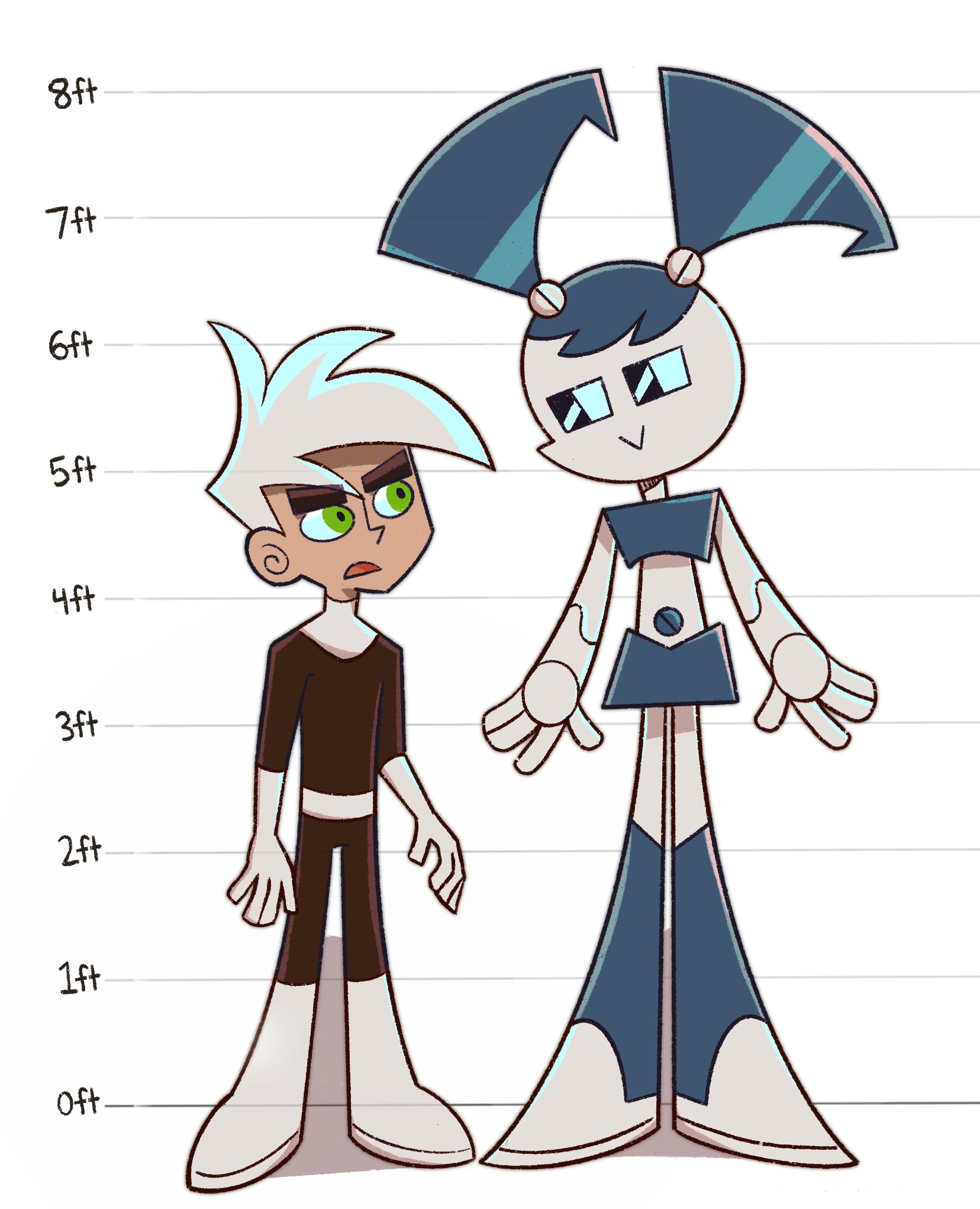 ᴇᴄᴏᴋɪᴛᴛɪ on X: Did you know that Jenny Wakeman is canonically 6'6 ? She  is TOL #mlaatr #dannyphantom  / X