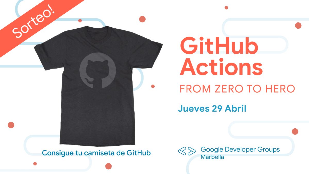 Una pena no te hayas inscrito aún al evento del jueves...

🧙 Te perderás a nuestro gran invitado <a href="/gimenete/">Alberto Gimeno</a> 

👀 Y... No podrás conseguir una de las camisetas que vamos a sortear 

GithHub Actions from Zero to Hero ▶️ meetup.com/es-ES/GDG-Marb…