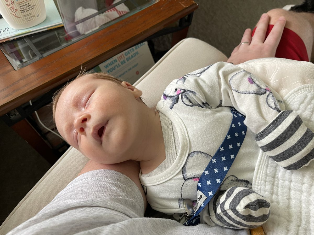 But, last night the baby didn’t sleep well. Ellie has been sleeping poorly the last few days, so I took the majority of the night next to the bassinet. I hobbled out to the living room at 1a to rock him to sleep, and then got up very early to do the same, so she could sleep.