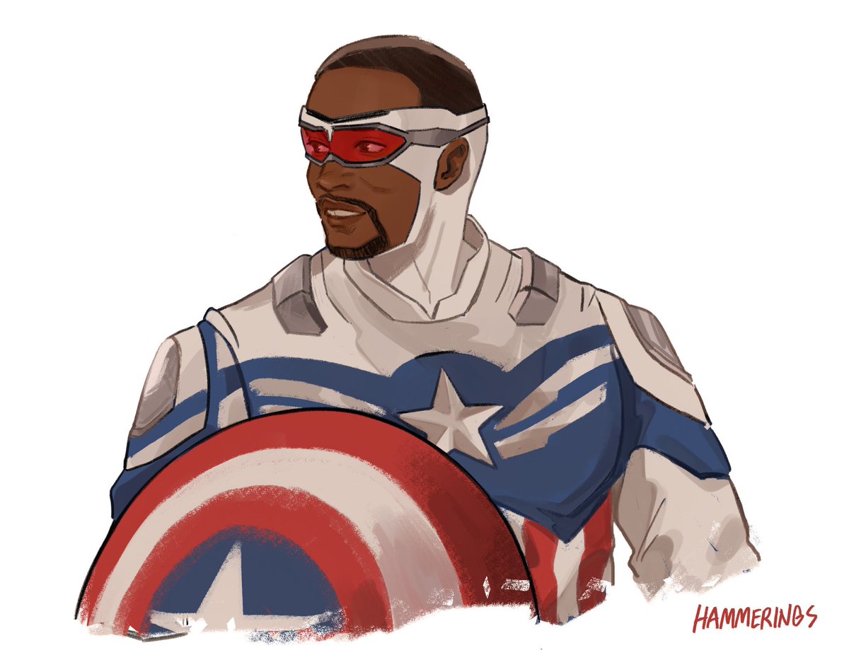 hammerings's tweet photo. Let’s hear it for CAPTAIN AMERICA! 💫

#FalconAndWinterSoldier #SamWilson https://t.co/0IWfm1JZrb